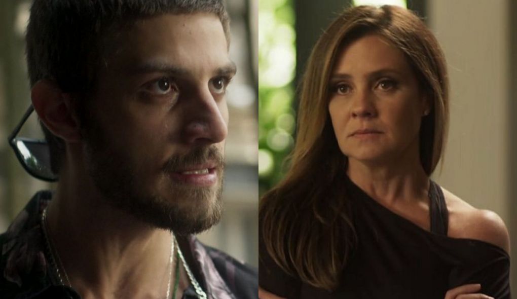 Icaro (Chay Suede) e Laureta (Adriana Esteves) de Segundo Sol
