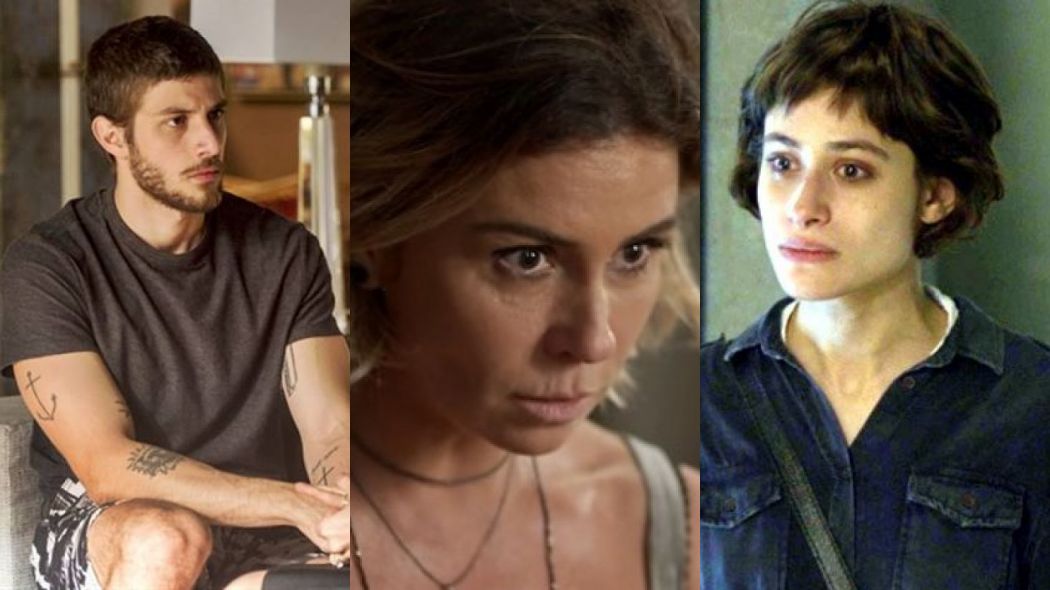 Icaro (Chay Suede), Luzia (Giovanna Antonelli) e Manu (Luisa Arraes) de Segundo Sol