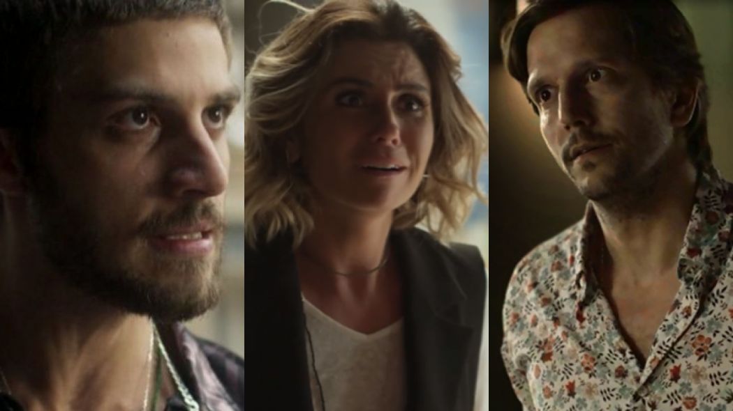 Icaro (Chay Suede), Luzia (Giovanna Antonelli) e Remy (Vladimir Brichta) de Segundo Sol
