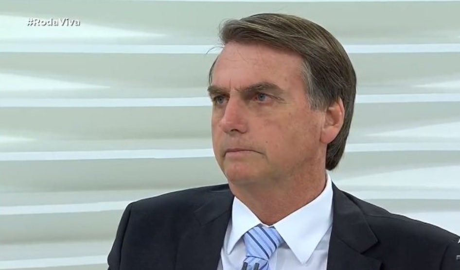 Jair Bolsonaro no Roda Viva, da TV Cultura