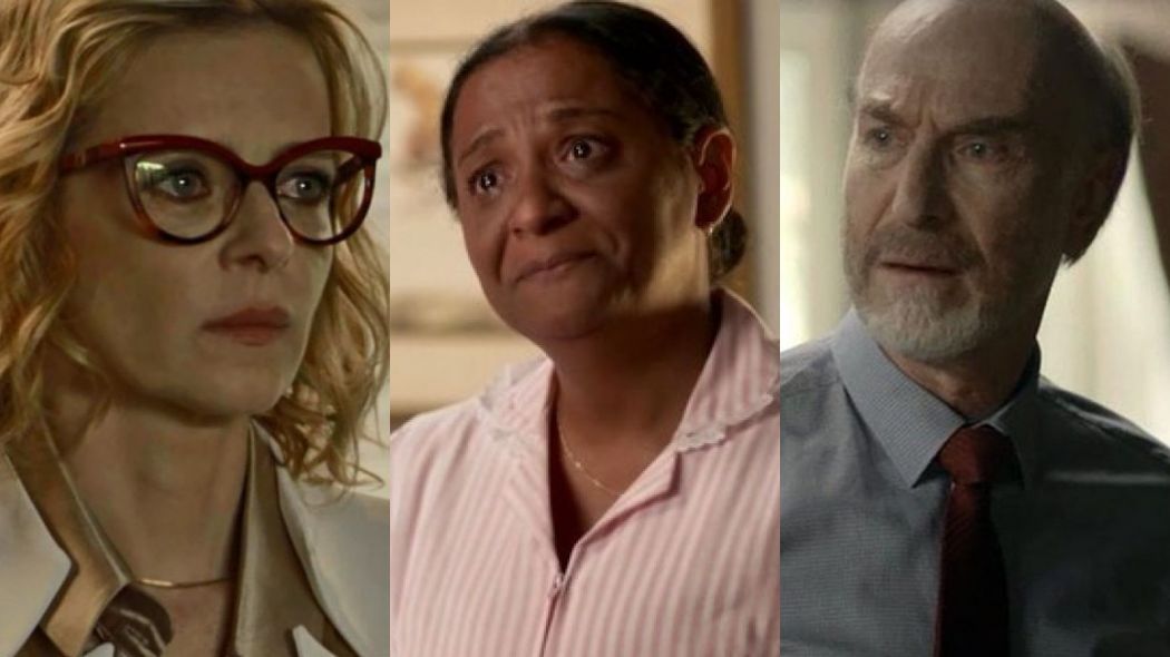 Karen (Maria Luisa Mendonca), Zefa (Claudia Di Moura) e Severo (Odilon Wagner) de Segundo Sol