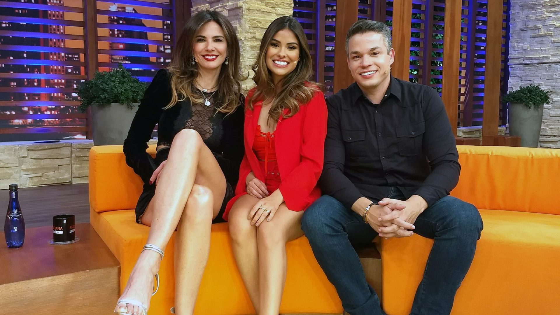 Luciana Gimenez, Munik Nunes e Anderson Felício no Luciana By Night