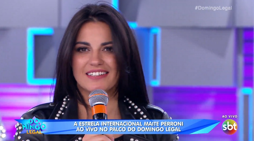 Maite Perroni no Domingo Legal