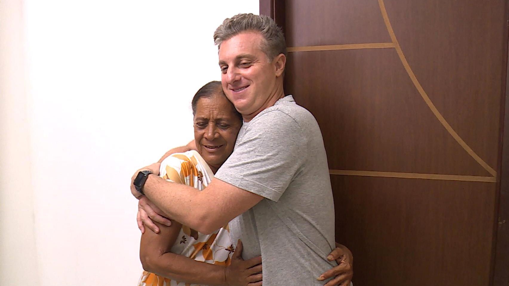 Nildete e Luciano Huck no Caldeirão do Huck