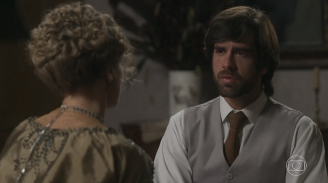 Josephine (Christine Fernandes) e Rômulo (Marcos Pitombo), de Orgulho e Paixão, da Globo
