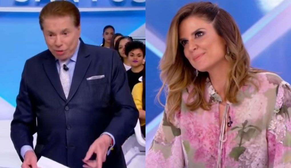 Silvio Santos e Mariana Kupfer