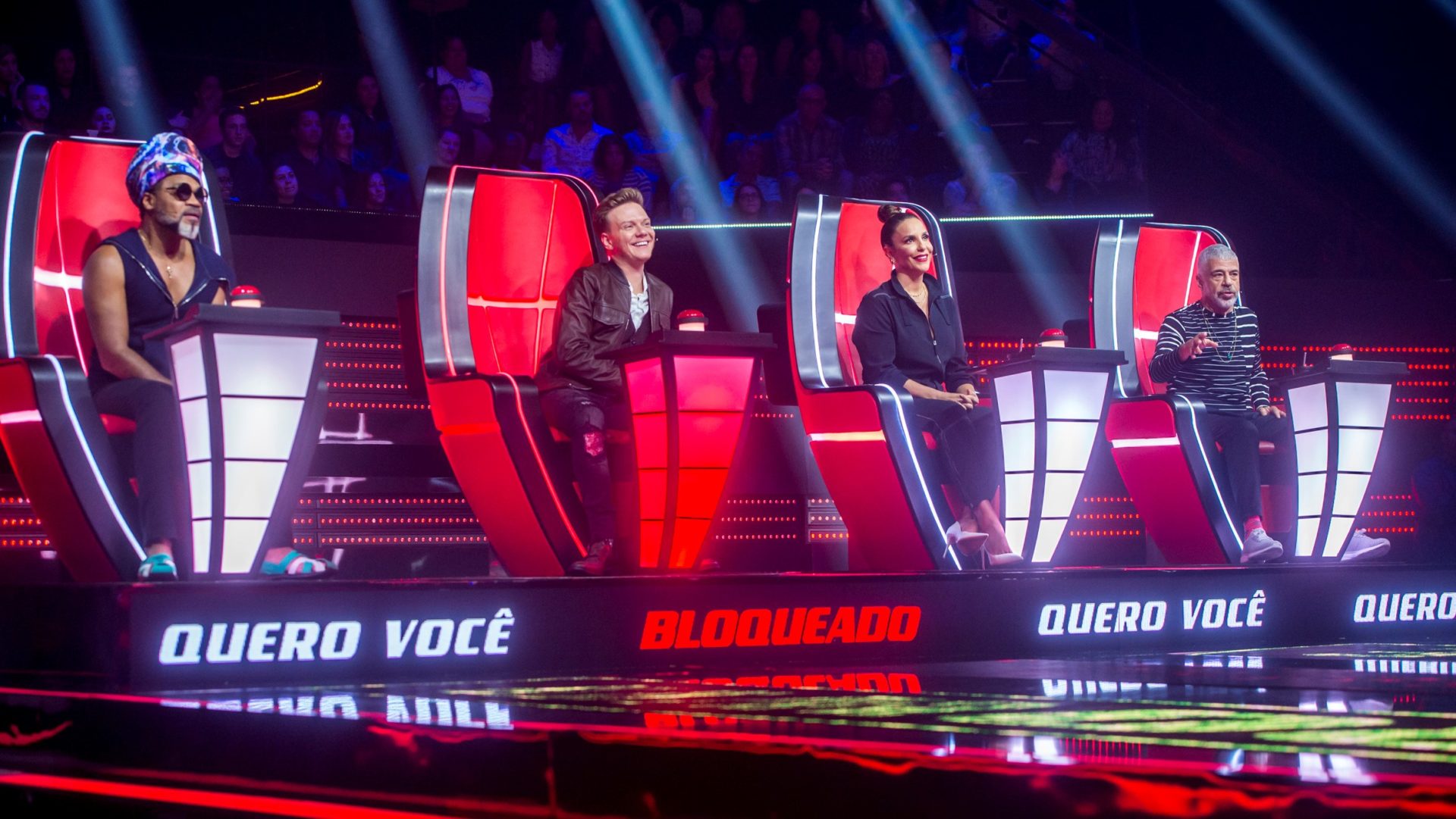 Ivete Sangalo, Lulu Santos, Michel Teló, Carlinhos Brown no The Voice Brasil
