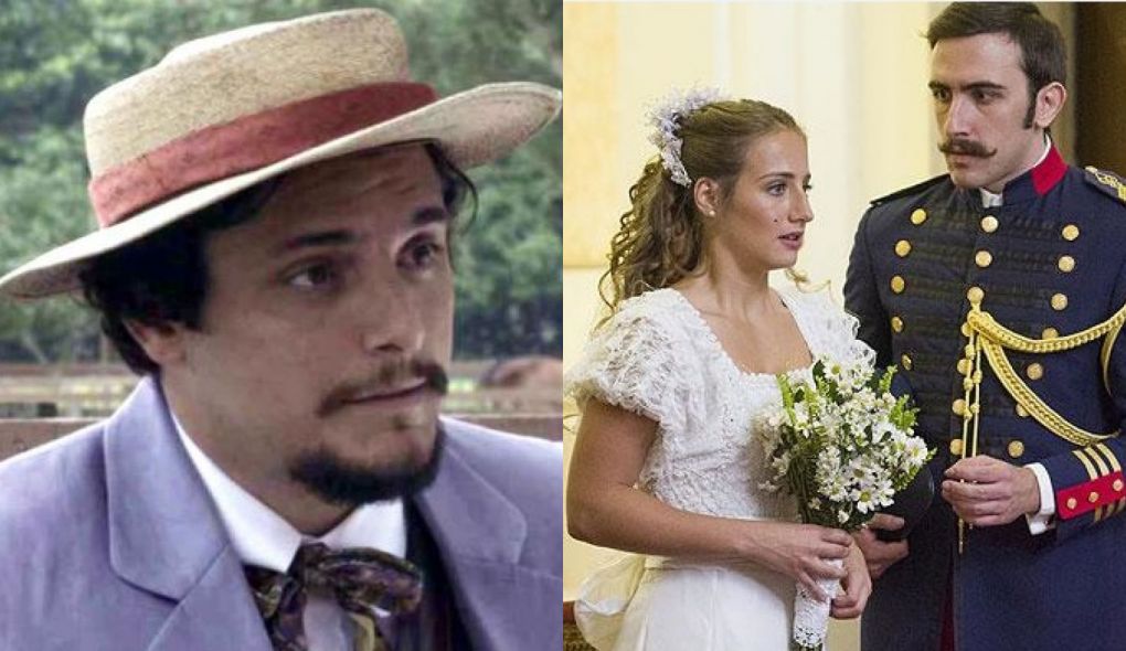 Uirapuru (Bruno Gissoni), Lídia (Bruna Griphao) e Otavio (Pedro Henrique Müller) de Orgulho e Paixao