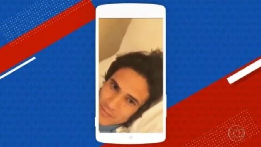 Video antigo de Edinson Cavani foi exibido no Jornal Nacional como se fosse atual