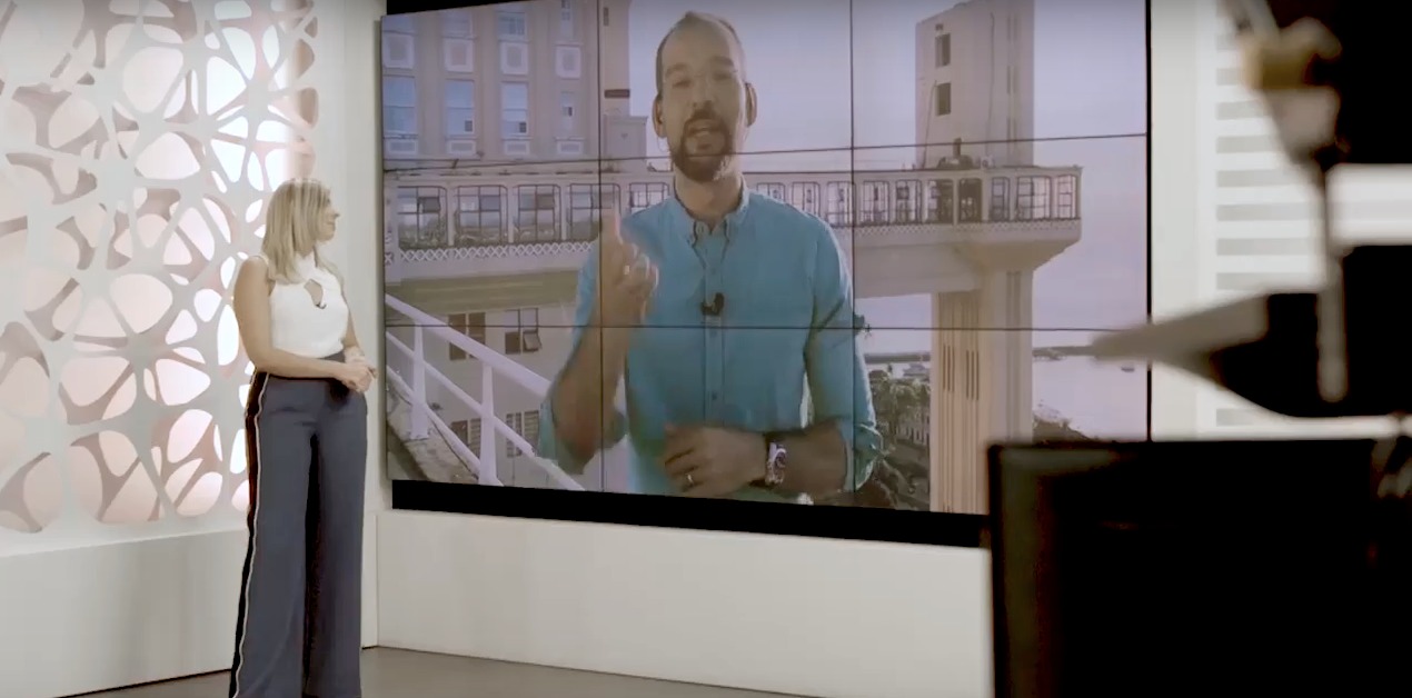 Silvana Freire e Eduardo Oliveira na chamada do Bom Dia Sábado (Reprodução/TV Bahia)