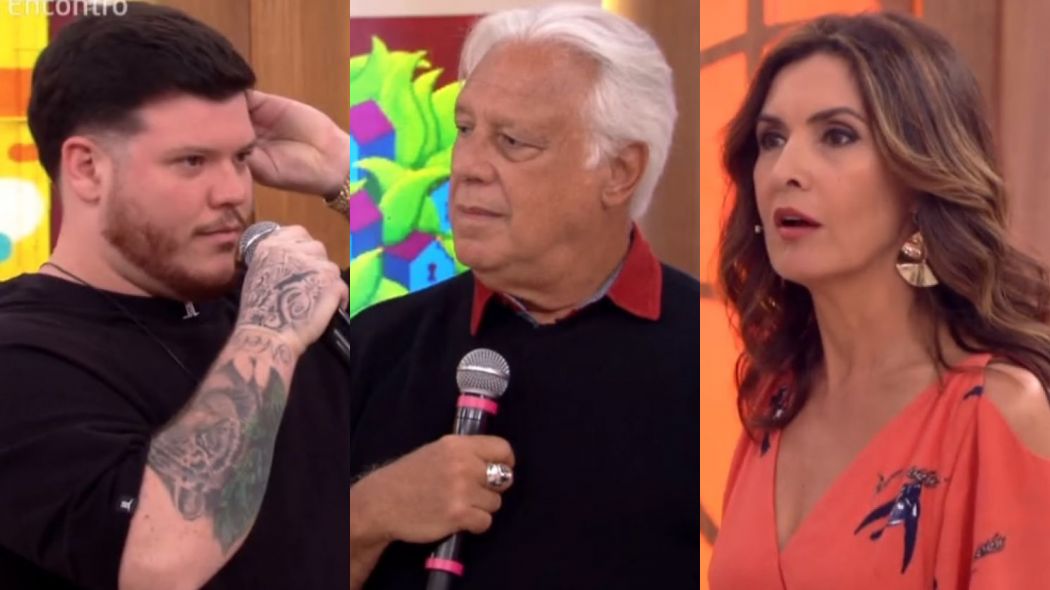 Ferrugem, Antonio Fagundes e Fatima Bernardes no Encontro