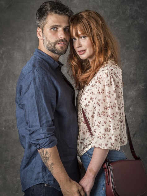 Gabriel (Bruno Gagliasso) e Luz (Marina Ruy Barbosa) de O Setimo Guardiao