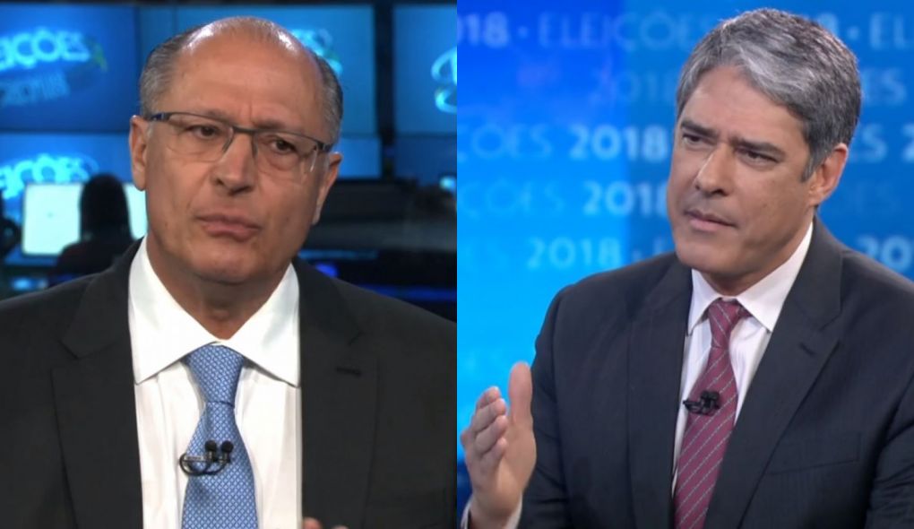Geraldo Alckmin e William Bonner no Jornal Nacional