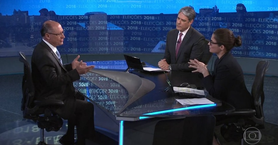 Geraldo Alckmin foi entrevistado no Jornal Nacional