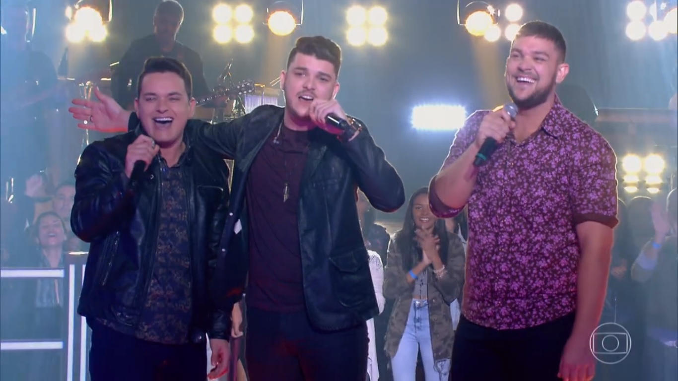 Leo Pain com a dupla Marcio e Douglas no The Voice