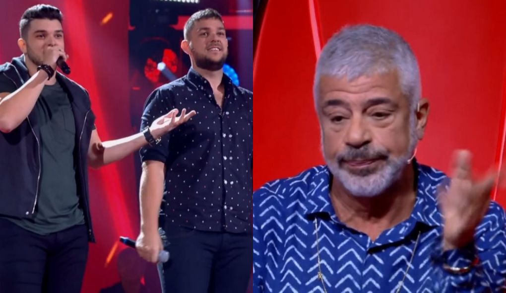 Marcio e Douglas e Lulu Santos no The Voice