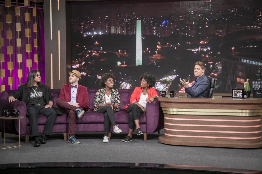 Jurados do Canta Comigo no Programa do Porchat