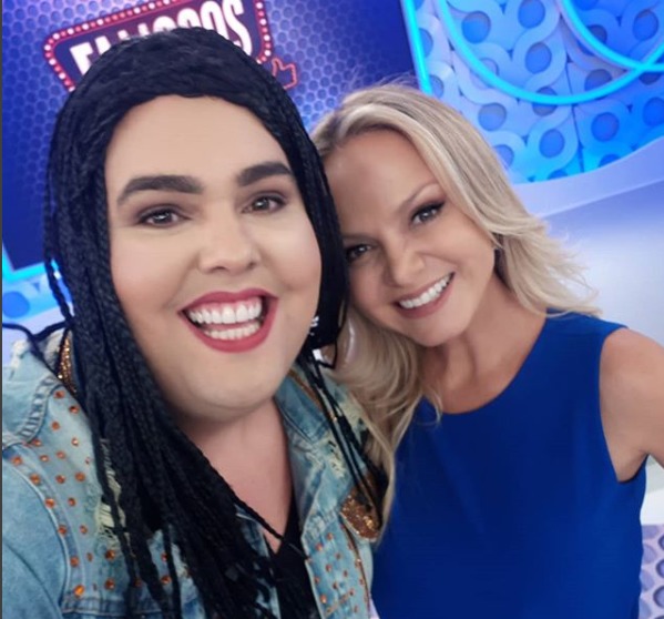 Fofoquito e Eliana durante gravações (Divulgação)