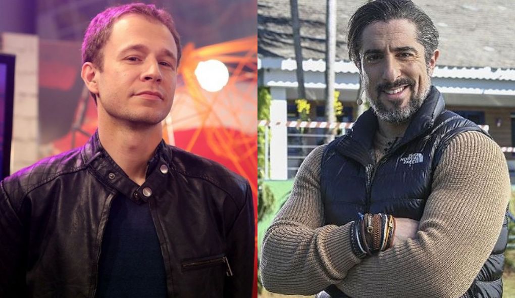 Tiago Leifert, apresentador do The Voice, e Marcos Mion, que ira comandar A Fazenda