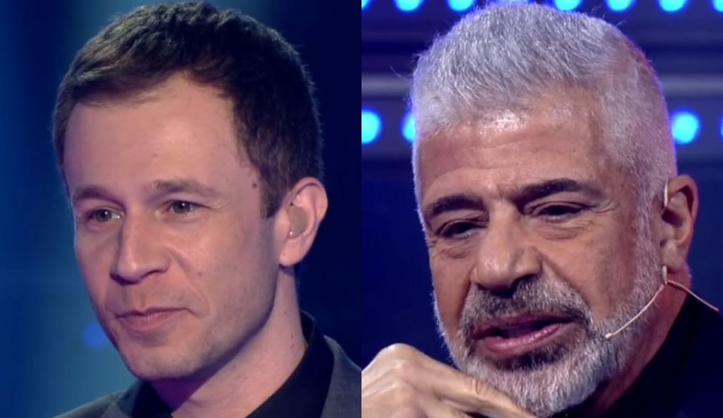 Tiago Leifert e Lulu Santos no The Voice