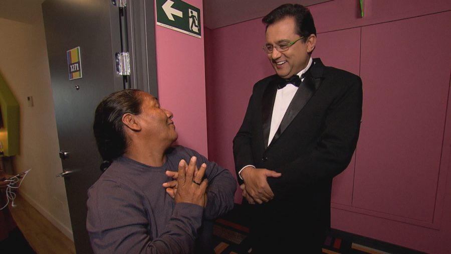 Dona Maria do Sorriso e Geraldo Luís no Domingo Show