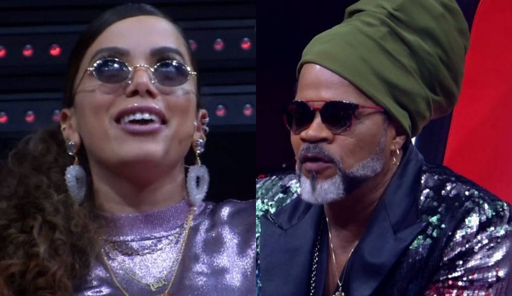 Anitta e Carlinhos Brown no The Voice