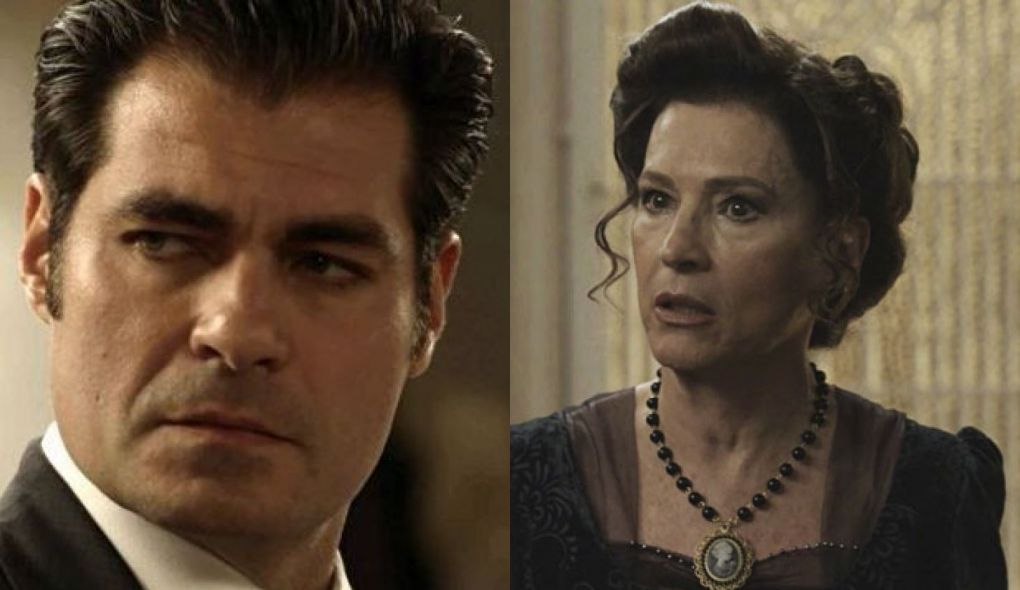 Darcy (Thiago Lacerda) e Lady Margareth (Natalia do Vale) de Orgulho e Paixao