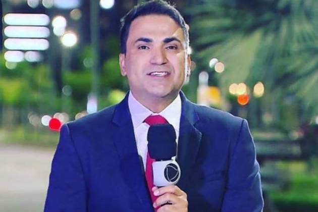 Dennes Queiroz, reporter da Record que foi atropelado