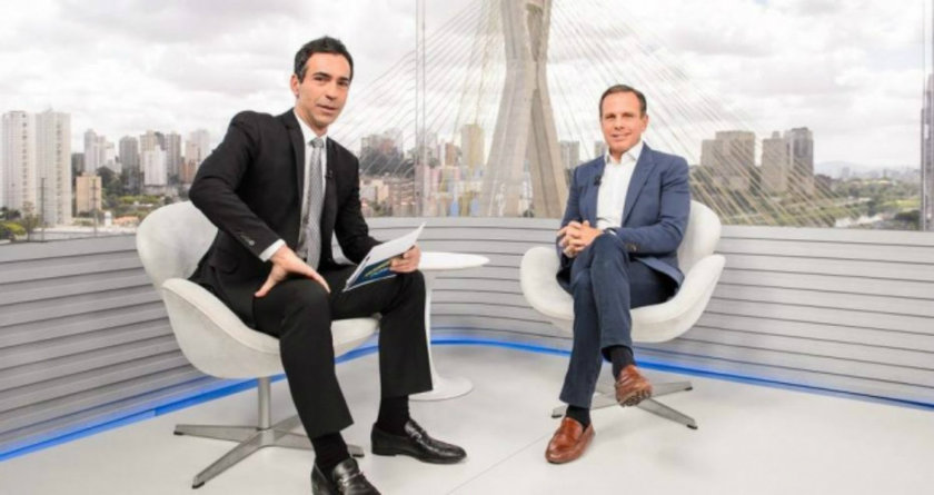 João Dória é entrevistado por Tralli no SPTV