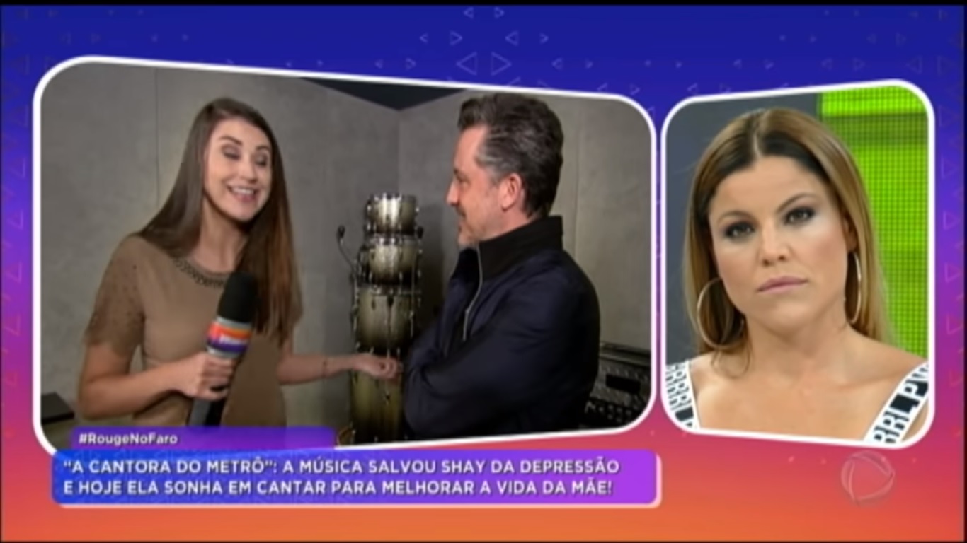 Expressao de Fantine, do Rouge, ao ver materia do Hora do Faro feita com Rick Bonadio virou assunto
