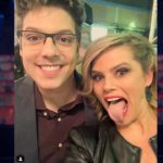 Fábio Porchat e Maria Cândida na gravação do Canta Comigo (Reprodução/Instagram).