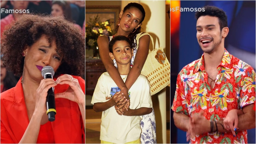 Taís Araújo e Sérgio Malheiros no Domingão do Faustão (Divulgação)