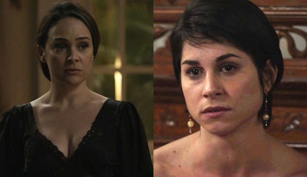 Julieta (Gabriela Duarte) e Mariana (Chandelly Braz) de Orgulho e Paixao