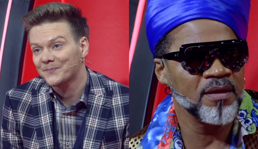 Michel Telo e Carlinhos Brown no The Voice