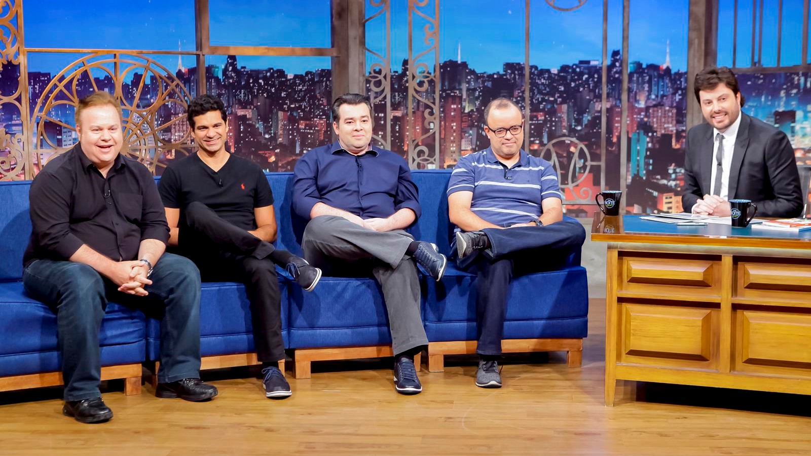 Paulo Mancha, Paulo Antunes, Rômulo Mendonça e Everaldo Marques no The Noite com Danilo Gentili
