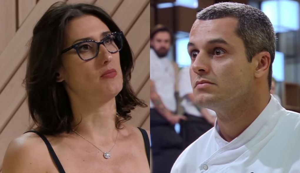 Paola Carosella e Rafael no MasterChef Profissionais