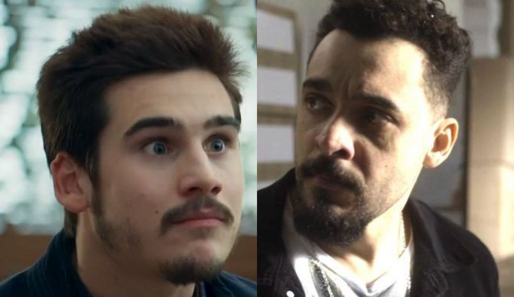 Samuca (Nicolas Prattes) e Barao (Rui Ricardo Dias) de O Tempo Nao Para
