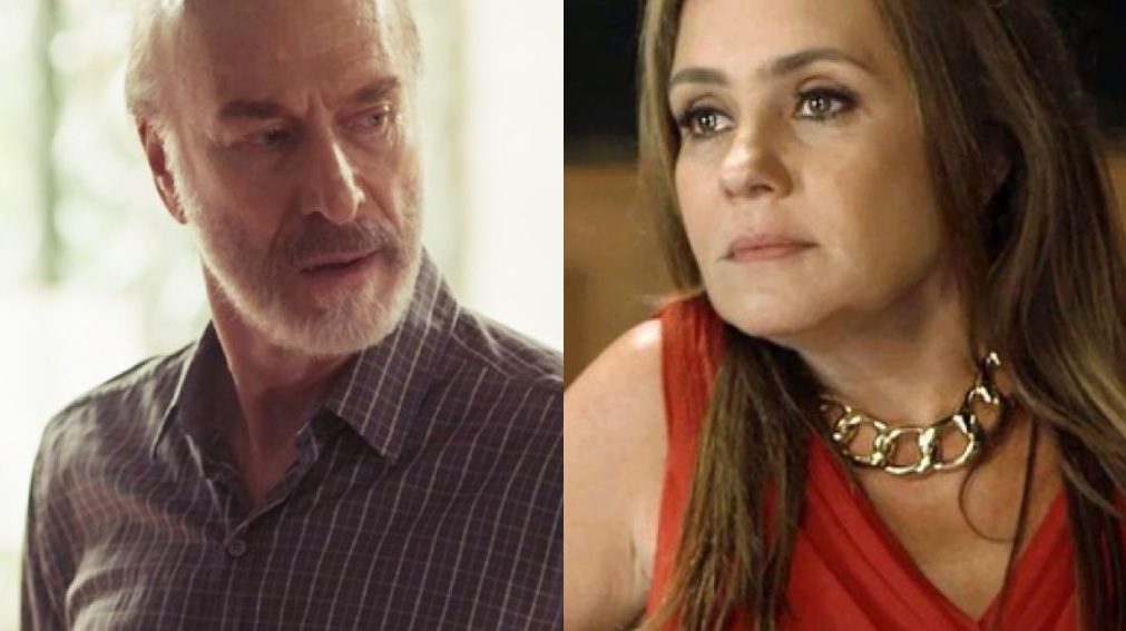 Severo (Odilon Wagner) e Laureta (Adriana Esteves) de Segundo Sol