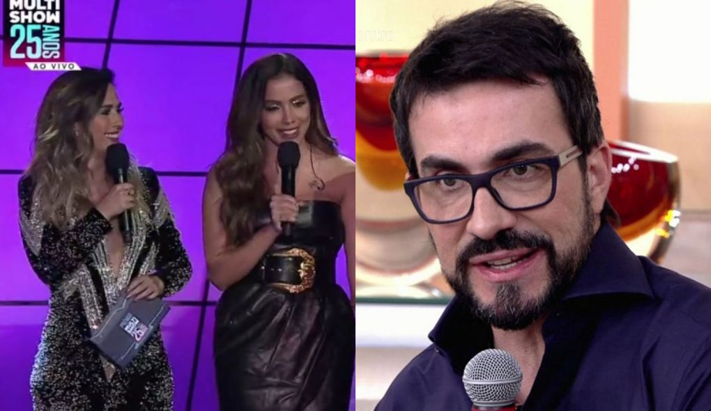 Tata Werneck e Anitta no Premio Multishow, e o padre Fabio de Melo