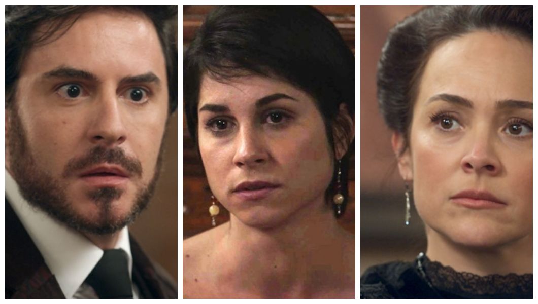 Xavier (Ricardo Tozzi), Mariana (Chandelly Braz) e Julieta (Gabriela Duarte) de Orgulho e Paixao