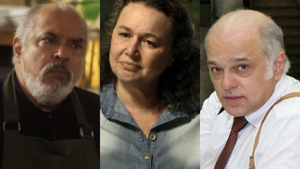 Agenor (Roberto Bonfim), Nice (Kelzy Ecard) e Vicente (Jayme Periard) de Segundo Sol