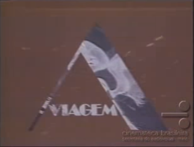 Logotipo de A Viagem na reprise de 1980 (Reprodução/Rede Tupi - Cinemateca Brasileira)