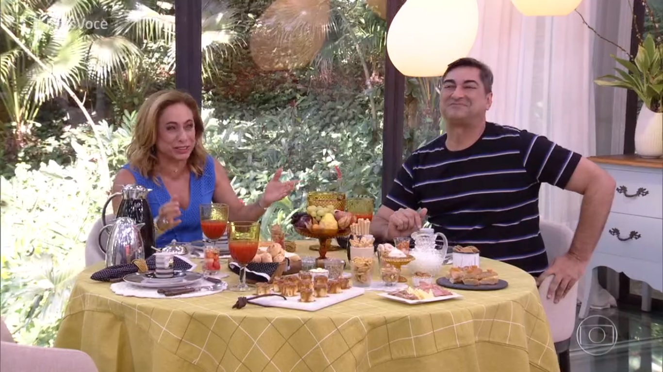 Cissa Guimaraes e Zeca Camargo no Mais Voce
