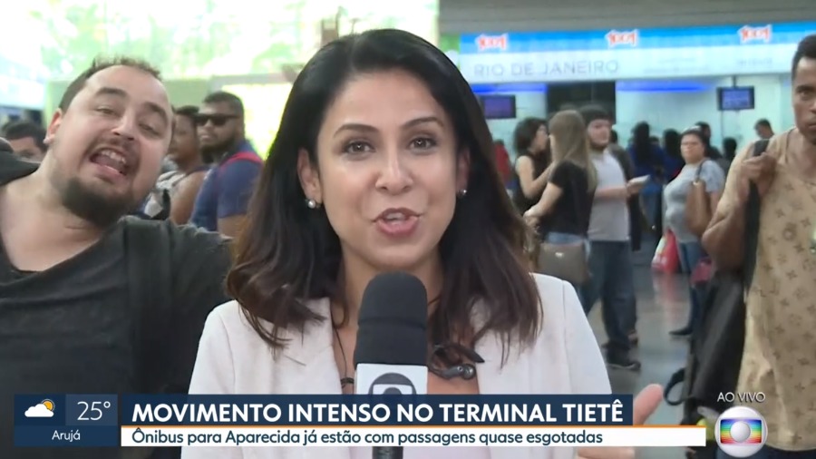 Momento em que o homem gritou 