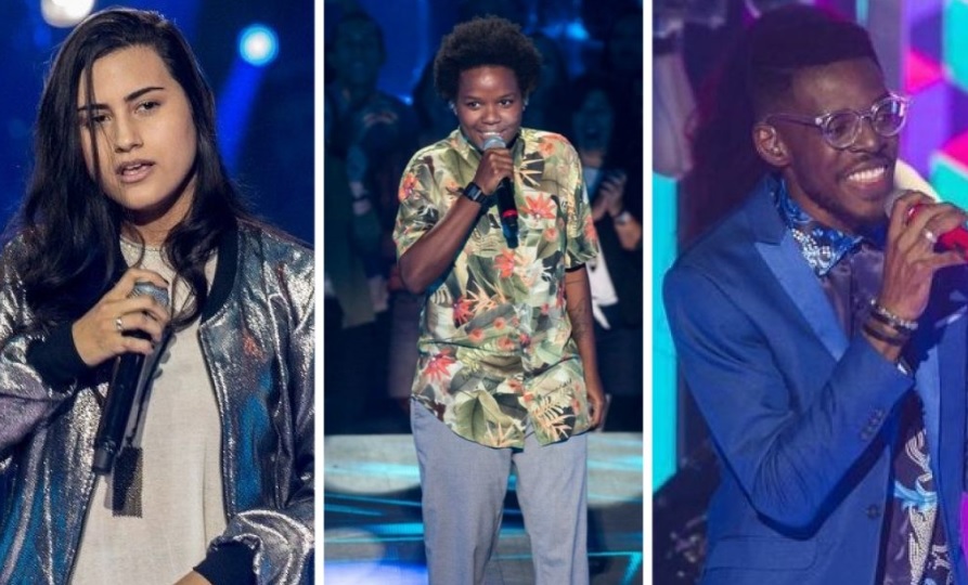Day, Priscila Tossan e Kevin Ndjana, ex-participantes do The Voice Brasil
