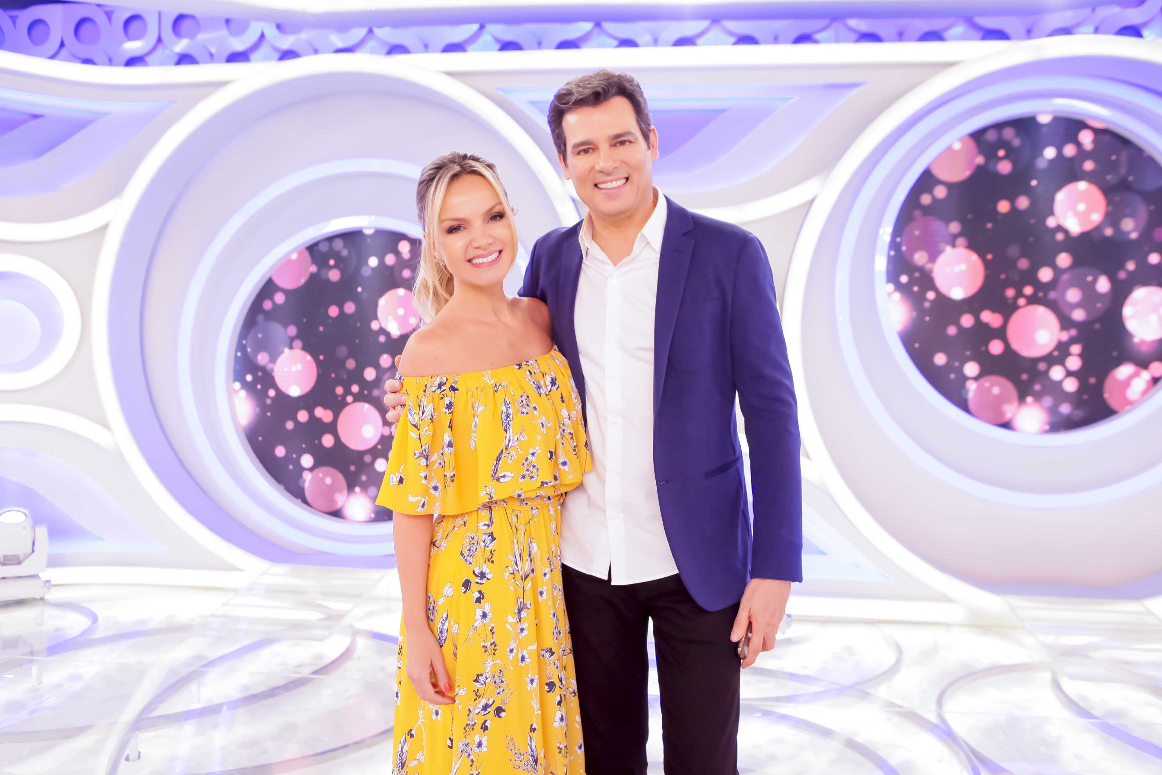 Eliana e Celso Portiolli no Programa Eliana