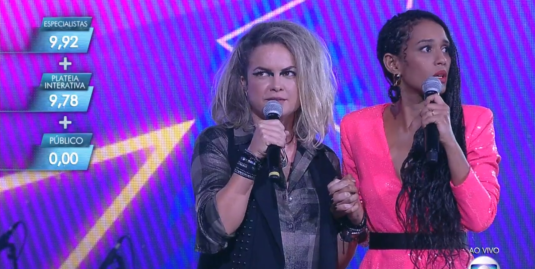 Lua Blanco e Taís Araújo no Popstar (Reprodução: TV Globo)