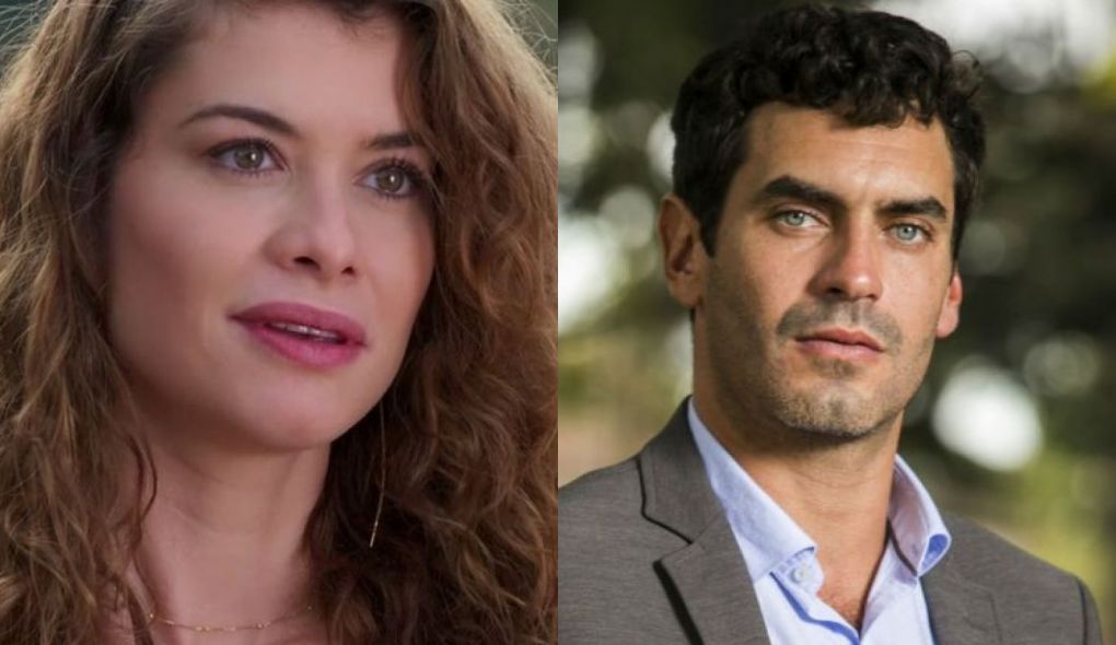 Isabel (Alinne Moraes) e Marcelo (Nikolas Antunes) de Espelho da Vida
