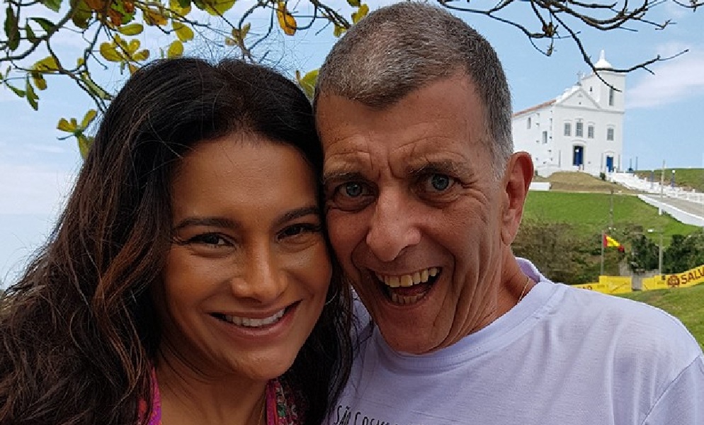 Jorge Fernando e Dira Paes nos bastidores de Verão 90