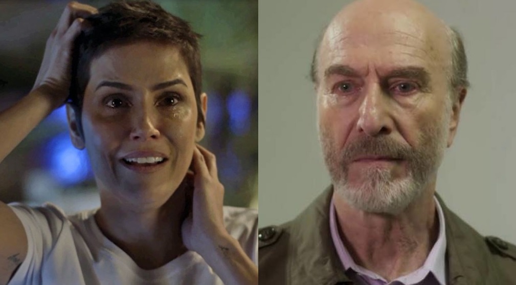 Karola (Deborah Secco) e Severo (Odilon Wagner) de Segundo Sol